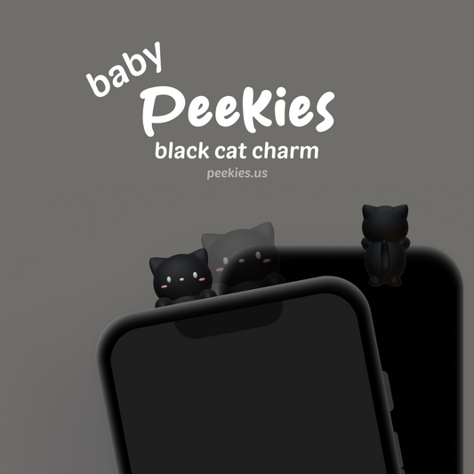 Peekies Baby Matte Black Cat