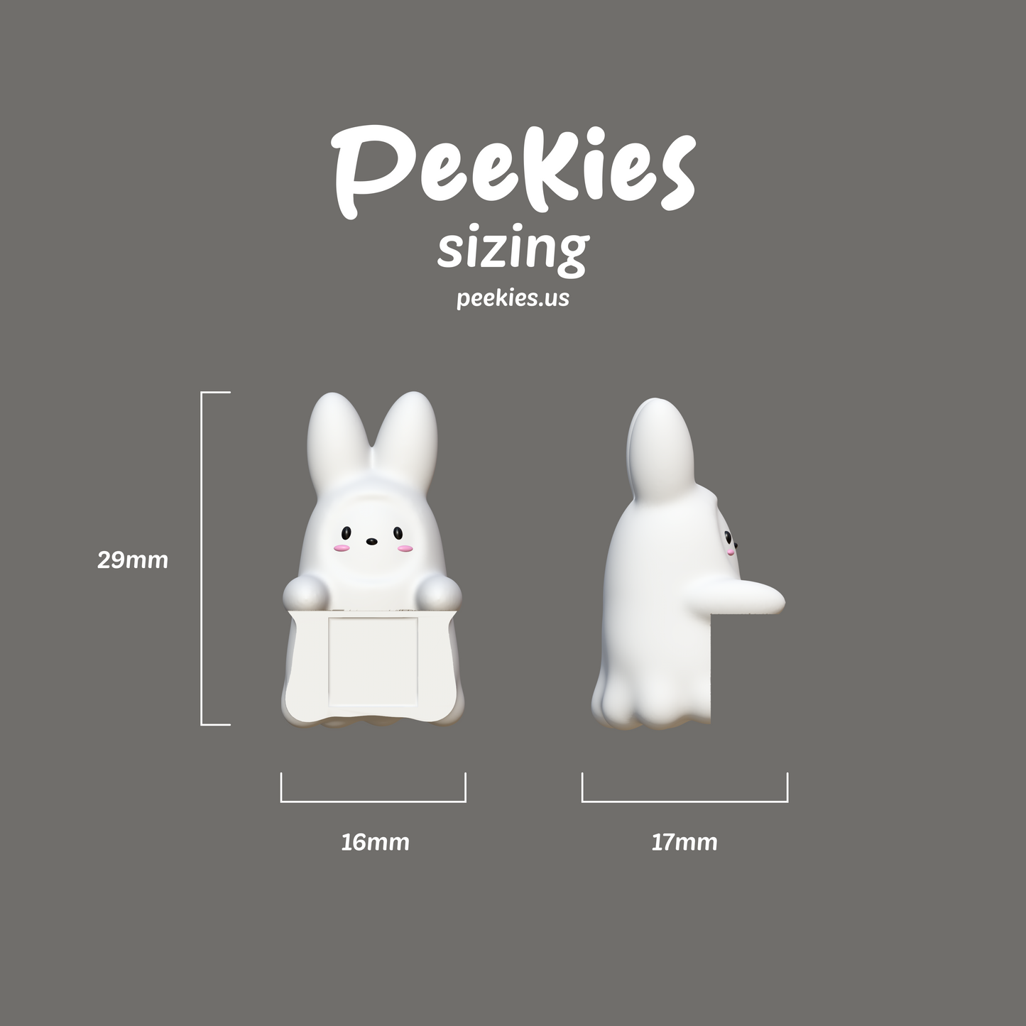 Peekies Ghost Baby Bunny