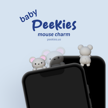 Peekies Baby Gray Mouse